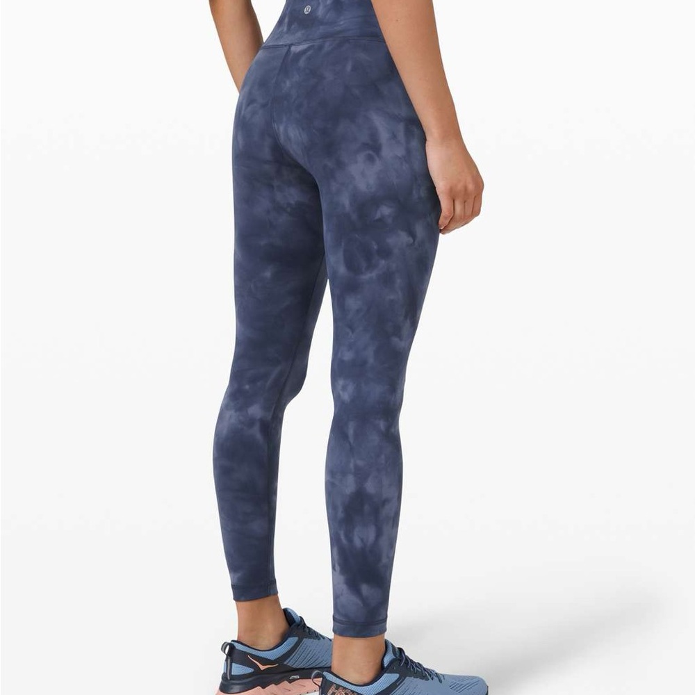 Lululemon wunder train high rise tight 25” - diamond dye naval blue